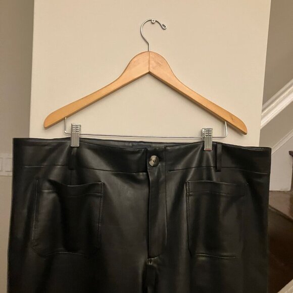 Maeve by Anthropologie Black Leather Colette Pants - Picture 5 of 11